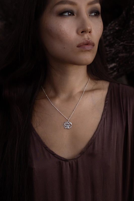 Tibetan Dragon Pendant — Silver