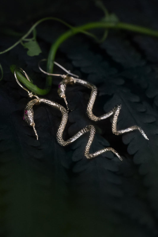 Serpent Spirit Earrings — Gold