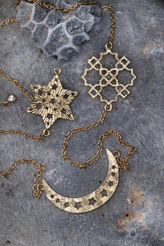 Shiva Moon Necklace — Gold