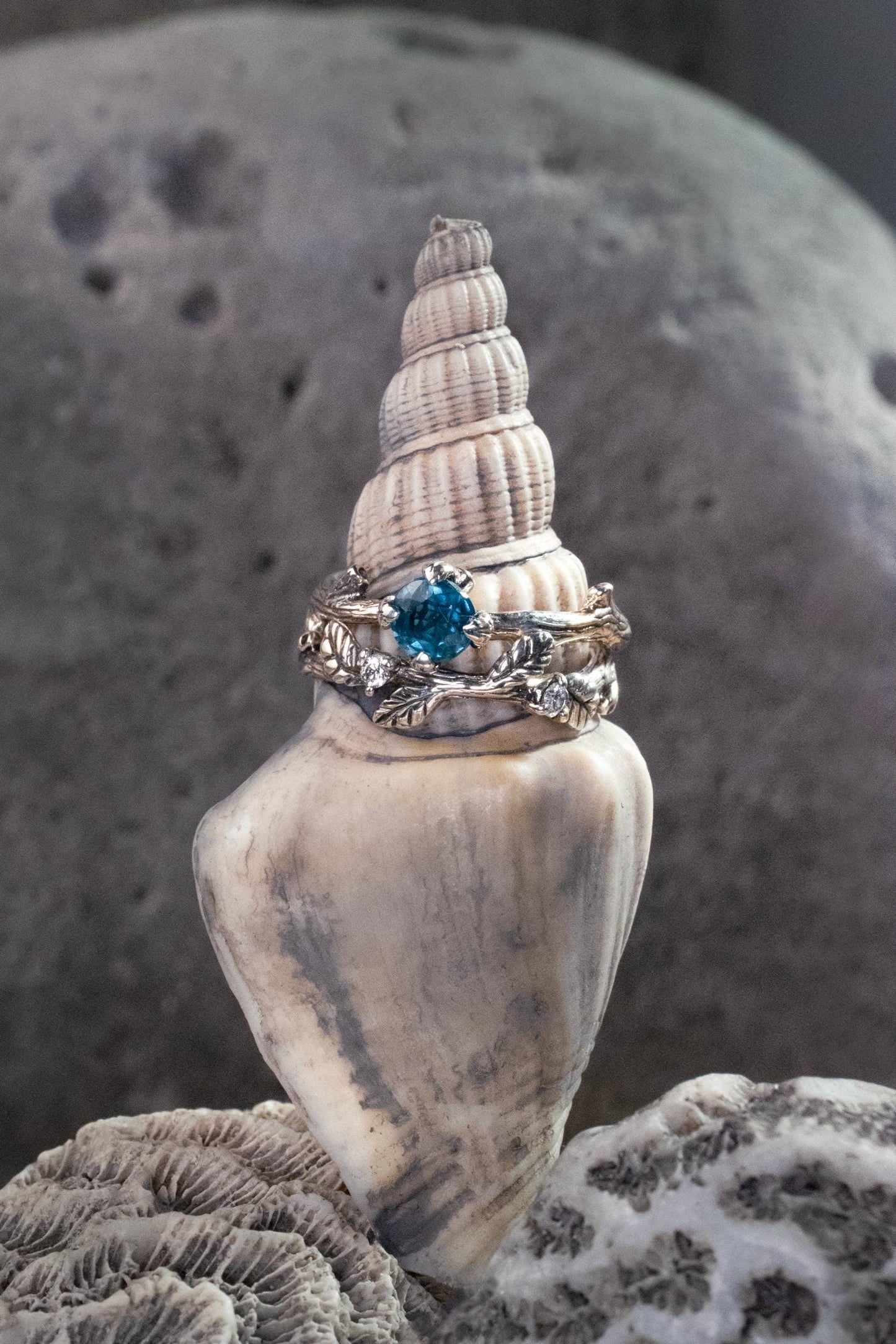 Woodland Twig Bridal Set — Silver