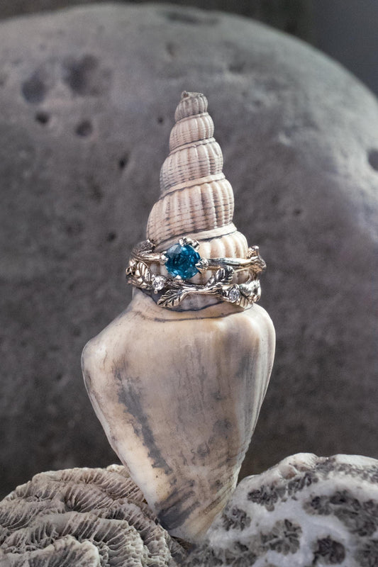 Woodland Twig Bridal Set — Silver