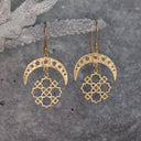 Moon & Sun Celestial Earrings — Gold Vermeil