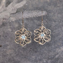 Om Mani Padme Hum Mandala Earrings — Silver