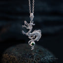 Celestial Dragon Pendant — Silver