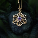 Om Mani Padme Hum Mandala Pendant — Gold Vermeil