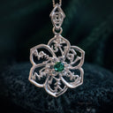 Om Mani Padme Hum Mandala Pendant — Silver