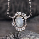 Cosmic Light Moonstone Necklace — Silver